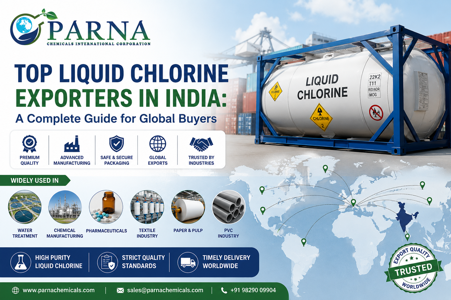 Top Liquid Chlorine Exporters in India: A Complete Guide for Global Buyers